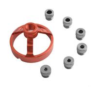 Guide de perçage à 90 degrés pour perçage vertical avec gabarit de localisation en alliage d'aluminium anodisé de 5/6/7/8/9/10 mm, rouge/bleu (rouge)