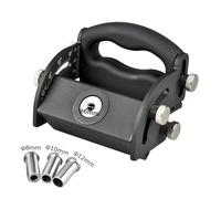 Guide de perçage à Angle réglable de 0 à 90 degrés, localisateur de trous de poche, gabarit de perçage de chevilles, assemblage de meubles, outil de travail du bois(Black)