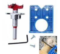 Guide de perçage à charnière de 35 mm pour porte - Trou caché - Kit d'outils de positionnement pour le travail du bois - Outils de bricolage - Armoire de cuisine, armoire, fenêtre, meubles en bois