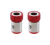 Guide de Percage Anneau universel for foret de 6.35mm, 1/4 pouces, aimant puissant, magnétiseur, 1/2/3/6 pièces(2pcs red)