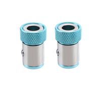 Guide de Percage Anneau universel for foret de 6.35mm, 1/4 pouces, aimant puissant, magnétiseur, 1/2/3/6 pièces(2pcs blue)