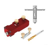 Guide de perçage, construction en alliage d'aluminium, pour le travail du bois et du métal, outil d'alignement de précision, robuste et résistant à l'usure, amateurs de bricolage et professionnels (c)