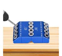 Guide de perçage d'angle pour poteaux en bois, gabarit en alliage d'aluminium de 30/45/90 degrés avec broches fixes pour trous droits et inclinés dans les garde-corps de terrasse et projets de