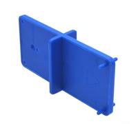 Guide de perçage de charnière d'armoire de 35 mm et 40 mm avec repères dimensionnels pour un centrage fiable des trous sur les panneaux de bois (bleu)