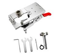 Guide de perçage de charnière dissimulée, gabarit à double pince de 35 mm pour l ' installation d ' armoires, dispositif de positionnement en alliage d ' aluminium pour les menuisiers, 1 jeu