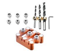 Guide de perçage de cheville - Perforatrice de trous pour le travail du bois, repère de centre, guide de perçage manuel multifonction précis pour charpentier adultes, professionnels, débutants