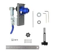 Guide de perçage de trou de menuiserie - 35 mm - Gabarit d'alésage de charnière avec fixation en aluminium - Gabarit d'ouvre-trou pour portes d'armoires - Foret à bois facile à utiliser