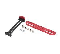 Guide de perçage de trou de poignée réglable en alliage d'aluminium pour un poinçonnage précis de traction de porte dans le travail du bois, rouge noir, 4 mm, gabarit par [品牌名]