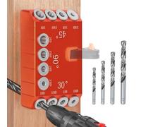Guide de perçage en aluminium, angle de 30, 45 et 90 degrés, 4 tailles, pour câbles, vis tire-fond, poteau en bois, gabarit de perçage pour trous droits/inclinés pour rampes d'escalier, câbles de t