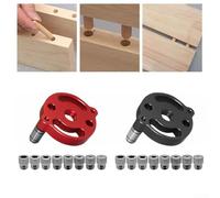 Guide de perçage en aluminium avec 8 bagues pour améliorer le travail du bois (rouge)