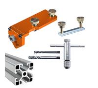 Guide de perçage en aluminium pour profilés en | Assistant de filetage avec positionnement de précision pour travail des métaux, bois, construction, meubles