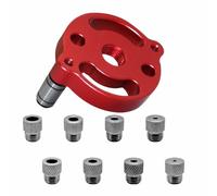 Guide de perçage, kit de recherche de centre de travail du bois en aluminium avec bague de perçage de 3/4/5/6/7/8/9/10 mm