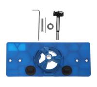 Guide de Perçage pour Charnière Invisible 35mm, Bois | Positionnement Précis, Perçage Rapide et Fiable, pour Portes de Placard et Mobilier en Atelier, Bleu