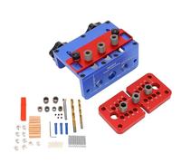 Guide de perçage pour chevilles à bois, kit de gabarit de positionnement professionnel 3 en 1 pour le travail du bois avec corps en alliage d'aluminium pour des assemblages précis
