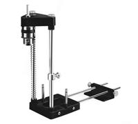Guide de perçage pour le travail du bois, gabarit de positionnement de foret avec échelle de mesure réglable pour installation de poignée de porte d'armoire, 280 x 240 mm (noir)