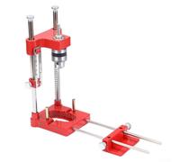 Guide de perçage pour le travail du bois, gabarit de positionnement de foret avec échelle de mesure réglable pour installation de poignée de porte d'armoire, 280 x 240 mm (rouge)