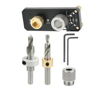 Guide de perçage pour profil en aluminium, guide de perçage pour trous métalliques | Avec guide de perçage de profil en aluminium coulissant Gabarit de perçage de trou d'accès | Auxiliaire de Per