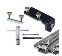Guide de Perçage pour Profilés Aluminium | Gabarit de Perçage,Assistant De Taraudage Et Positionnement Précis Pour Le Travail Du Bois, La Fabrication Et Le Travail Des