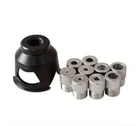 Guide de perçage vertical portable en aluminium avec localisateur de positionnement de foret et perforateur pour un perçage vertical stable et précis dans le bois (noir)