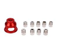 Guide de perçage vertical pour le travail du bois, perforateur à 90 degrés en alliage d'aluminium avec 9 bagues de perçage, outil de perçage à main rouge pour outil de menuiserie