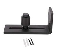 Guide de plancher coulissant réglable en acier au carbone, accessoire de quincaillerie de porte à roulement lisse robuste pour portes de grange noir 10,5 x 4 x 5 cm (Roue simple ordinaire noire)