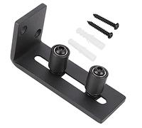 Guide de plancher de porte de grange |Guide coulissant réglable pour portes de 3 pouces |Accessoire de matériel de roulement à rouleaux en acier au carbone/coulissement en (Double wheels plus