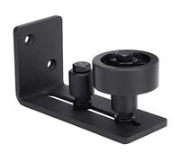 Guide de plancher de porte de grange, guide de sol réglable, quincaillerie de porte de grange en acier au carbone, système de montage mural pour rouleau réglable inférieur (Roues doubles ordinaires