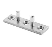Guide De Plancher Inférieur De Porte De Grange Coulissante En Acier Inoxydable, Rail De Sol à Double Roue Pour Porte De Grange Pour Portes En Bois, Portes Coulissantes (2x2x6,5 Cm / 0,8x0,8x2,6 Po)