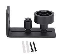 Guide de plancher réglable en acier au carbone pour portes coulissantes (roulettes doubles ordinaires noires)