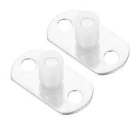 Guide de Porte Coulissante ABS 2 Pièces au Sol en Acier Inoxydable | Guide de Porte Coulissante, Guide Inférieur pour Portes de Grange, Montage au Sol, Usage Couloir et Placard