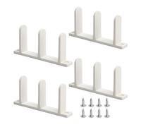 Guide de porte coulissante,Kit de montage de guide de plancher de 4 paquets | Pièces de rechange avec vis Raccords de pour l'usine intérieure en