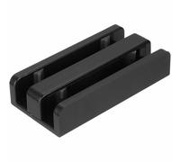 Guide de porte coulissante pour porte de douche - Rail coulissant stable pour salle de bain - Boîtier bypass - 50 x 100 mm - Noir