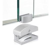 Guide de Porte de Bain pour Verre 5-14mm, Montage Bas Réglable | Acier Inoxydable 304, Finition Brossée Argenté ou Noir, Composants Inclus, pour Cloisons Vitrées Coulissantes