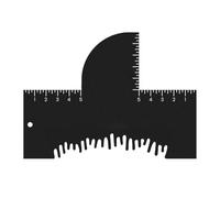 Guide de Pulvérisation de Densité Capillaire, Règle de Mesure et de Correspondance des Fibres, Outil de Création de Ligne Capillaire en PP (15.2x11.1cm / 6x4.4in)