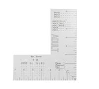 Guide de Règle de T-Shirt en Acrylique, Règle Alignement T-Shirt sur la Poitrine Gauche pour Presse à Chaud, Règle de Placement de Broderie pour Conception de Poche de T-Shirt pour Adultes