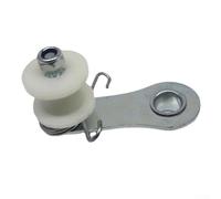 Guide de rouleau de chaîne, tendeur de chaîne VTT, guide de chaîne de moto tout-terrain, compatible 110 CC 125 CC 140 CC, tendeur de pignon de moto, résistant à l'usure (blanc)