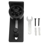 Guide de sol pour porte de grange coulissante, rouleau réglable en acier au carbone, bas affleurant, Guide de sol pour porte de grange, rouleau de séjour pour la maison, noir