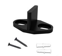 Guide de sol réglable pour porte coulissante de grange | Rail à rouleau inférieur en acier au carbone noir pour stabiliser le mouvement et éviter les balancements | Kit de matériel silencieux avec vis