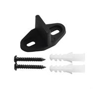 Guide de sol réglable pour porte de grange coulissante en noir à profil bas pour un fonctionnement fluide pour un fonctionnement silencieux Montage mural ou au sol en plastique (matériau métallique)