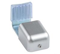 Guide de sol réglable pour porte de grange - Support mural en bas pour portes coulissantes, sans perçage - Construction en acier et silicone (L)