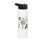 Guide de survie amusant pour infirmière de Noël Stainless Steel Insulated Water Bottle