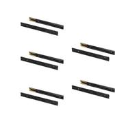 Guide de tiroir - Lot de 5, extraction totale, fermeture douce, hauteur 45 mm, profondeur 550 mm, finition noire, matériau durable.