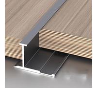 Guide de transition pour carreaux en acier inoxydable, 90 cm, 3 bandes d'extrémité pour carreaux, profil d'angle, pour la protection des bords et la bordure du sol(Gunmetal Gray,12,5 mmx