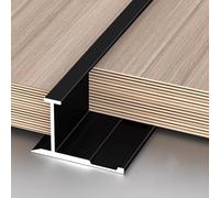 Guide de transition pour carreaux en acier inoxydable, 90 cm, 3 bandes d'extrémité pour carreaux, profil d'angle, pour la protection des bords et la bordure du sol (mat noir, 9,5mmx0,9