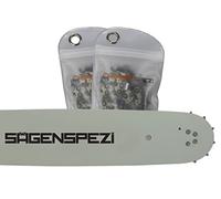 Guide de tronçonneuse Sägenspezi 50cm 3/8" 72 maillons 1,5mm et 2 chaînes Sägenspezi à gouge semi-carrée pour Dolmar PS7900