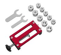 Guide de trou de cheville en alliage d'aluminium, guide de perçage précis multifonctionnel, localisateur de perforateur avec 10 manchons de perçage pour les projets de menuiserie