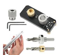 Guide de trou en métal - Profil extrudé réglable en aluminium, dispositif de serrage coulissant, positionneur de précision pour perçage droit, appareil d'alignement pour perceuses dans la fabrication