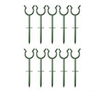 Guide de tuyau d'arrosage sans effort avec 10 supports en ABS pour tuyaux de trempage, tuyau flexible pour stabilisateur, installation à double griffe, piquets verts pour éviter les nœuds, résistant
