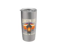 Guide de vie des lanternes dans une aventure de camping dans le noir Gobelet isotherme en acier inoxydable double paroi