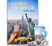 Guide de Voyage de New York : Puzzle de 1000 pièces pour Adolescents et Adultes, Jeux éducatifs, Anti-Stress, Superbes Cadeaux et Jouets 38x26cm